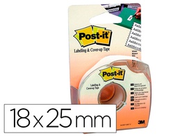 [658-HD] CINTA ADHESIVA POST-IT 18X25 MM 6 LINEAS EN PORTARROLLOS ESPECIAL PARA OCULTAR Y ETIQUETAR