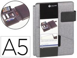 [23015007] PORTANOTAS CARCHIVO VENTURE DIN A5 CON SOPORTE SMARTPHONE CUADERNO COLOR GRIS