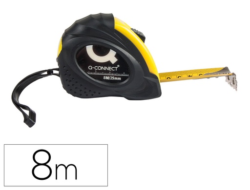 [KF17347] FLEXOMETRO Q-CONNECT CON FRENO MATERIAL ANTICHOQUE 25 MM DE ANCHO LONGITUD 8 MT