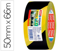 [58133-00000-00] CINTA ADHESIVA TESA DE SEGURIDAD AMARILLA Y NEGRA POLIPROPILENO 66 MT X 50 MM