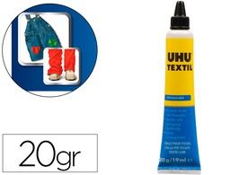 [63172] PEGAMENTO UHU ESPECIAL TEXTIL TUBO 20 GR EN BLISTER