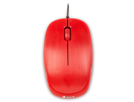 [FLAMERED] RATON NGS WIRED FLAME OPTICO CON CABLE 1000 DPI AMBIDIESTROS USB COLOR ROJO