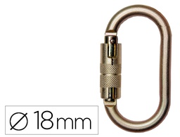 [C171] MOSQUETON FARU ACERO GALVANIZADO AUTOMATICO VIROLA 18 MM RESISTENCIA 25 KN