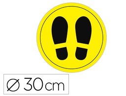[18597] CIRCULO DE SEÑALIZACION ADHESIVO APLI PARA SUELO PVC 100 MC PIES COLOR AMARILLO/NEGRO DIAMETRO 30 CM