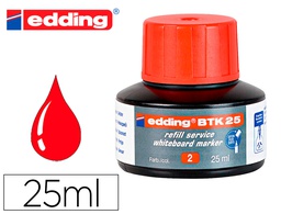 [BTK25-02] TINTA ROTULADOR EDDING PIZARRA BLANCA BTK-25 COLOR ROJO FRASCO DE 25 ML