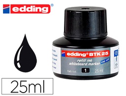 [BTK25-01] TINTA ROTULADOR EDDING PIZARRA BLANCA BTK-25 COLOR NEGRO FRASCO DE 25 ML