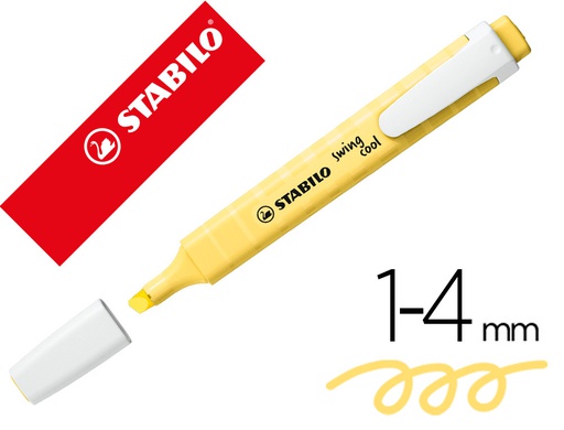 [275/144-8] ROTULADOR STABILO FLUORESCENTE FINO SWING COOL PASTEL AMARILLO CREMOSO