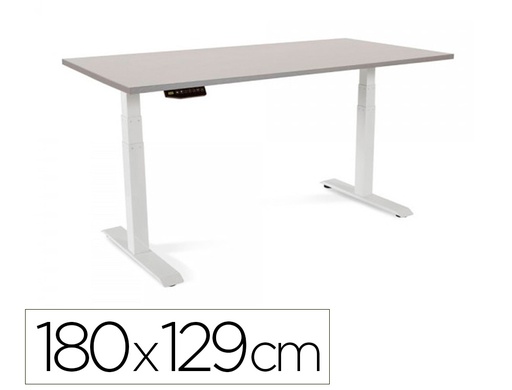 [2003XCR02] MESA ROCADA REGULABLE EN ALTURA ELECTRICAMENTE HASTA 129 CM ESTRUCTURA DE ACERO TABLERO 180 CM COLOR GRIS