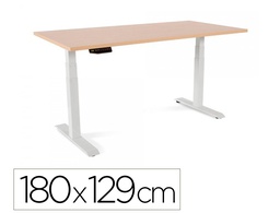[2003XCR01] MESA ROCADA REGULABLE EN ALTURA ELECTRICAMENTE HASTA 129 CM ESTRUCTURA DE ACERO TABLERO 180 CM COLOR HAYA