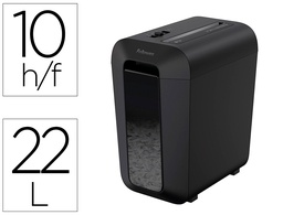 [4400701] DESTRUCTORA DE DOCUMENTOS FELLOWES LX-65 CAPACIDAD DE CORTE 10 HOJAS P4 DESTRUYE GRAPAS CLIPS Y TARJETAS