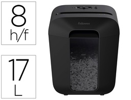 [4400501] DESTRUCTORA DE DOCUMENTOS FELLOWES LX-45 CAPACIDAD DE CORTE 8 HOJAS P4 DESTRUYE GRAPAS CLIPS Y TARJETAS