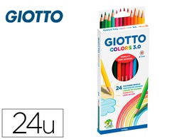 [F276700] LAPICES DE COLORES GIOTTO COLORS 3.0 CAJA DE 24 COLORES MINA 3 MM