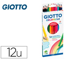 [F276600] LAPICES DE COLORES GIOTTO COLORS 3.0 CAJA DE 12 COLORES MINA 3 MM