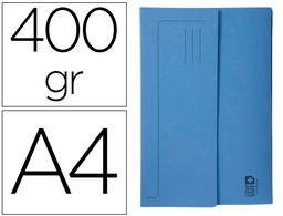 [47222E] SUBCARPETA CARTULINA EXACOMPTA CLEAN SAFE POCKET HORIZONTAL DIN A4 CON 2 SOLAPAS AZUL 400 GR PAQUETE