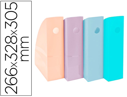 [18296SETD] REVISTERO EXACOMPTA AQUAREL MAG-CUBE SET DE 4 UNIDADES COLORES PASTEL 266X328X305 MM