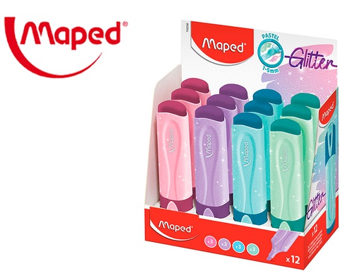 [742038] ROTULADOR MAPED FLUORESCENTE PEPS PASTEL CON GLITTER COLORES SURTIDOS
