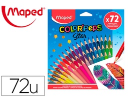 [832072] LAPICES DE COLORES MAPED COLOR PEPS STAR CAJA DE 72 COLORES SURTIDOS