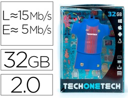 [TEC50234-32] MEMORIA USB TECH ON TECH EQUIPACION FUTBOL BLAUGRANA 32 GB