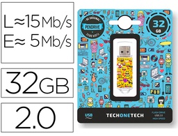 [TEC4501-32] MEMORIA USB TECH ON TECH EMOJITECH EMOJIS 32 GB