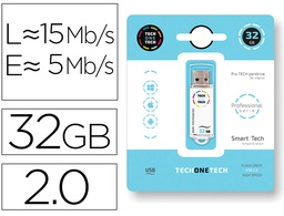 [TEC3001-32] MEMORIA USB TECH ON TECH SERIE PROFESIONAL TECH WHITE 32 GB