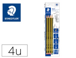 [120-S BK4D] LAPICES DE GRAFITO STAEDTLER NORIS BLISTER DE 2 UNIDADES N 2 HB + 1 UNIDAD N 0 2B + 1 UNIDAD N 4 2H