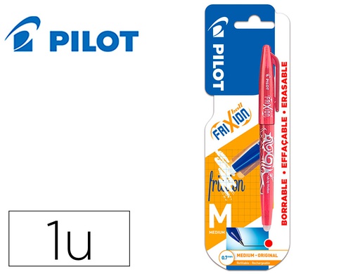 [BFR] BOLIGRAFO PILOT FRIXION BALL BORRABLE 0,7 MM PUNTA MEDIA ROJO EN BLISTER
