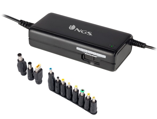 [BAN] ADAPTADOR DE CORRIENTE NGS MANUAL LAPTOP 90W CON 11 ADAPTADORES