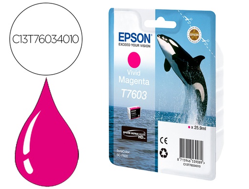 [C13T76034010] INK-JET EPSON SURECOLOR SC-P600 MAGENTA VIVO