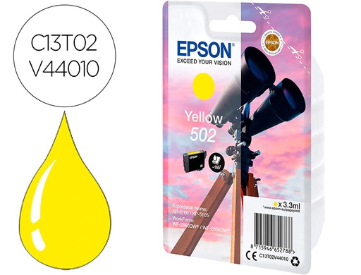 [C13T02V44010] INK-JET EPSON SINGLEPACK AMARILLO 502 INK