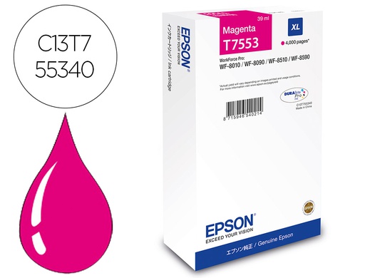 [C13T75534N] INK-JET EPSON MAGENTA XL 4000P WF-8XXX