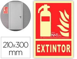 [6171-01H RJ] PICTOGRAMA ARCHIVO 2000 EXTINTOR PVC ROJO LUMINISCENTE 210X300 MM