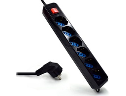 [EW3924] REGLETA EWENT DE ALIMENTACION 6 TOMAS AC MULTIPLE CON PROTECCION CONTRA SUBIDAS DE TENSION LONGITUD CABLE 1,5 MT