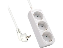 [EW3958] REGLETA EWENT TRES TOMAS AC LONGITUD CABLE 1,5 MT COLOR BLANCO