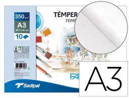 [F74233256] BLOC DIBUJO ACUARELA SADIPAL FABRIANO ENCOLADO DIN A3 10 HOJAS 350 G/M2 GRANO SUAVE
