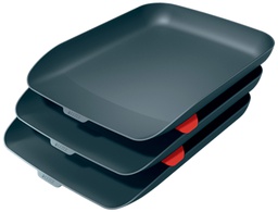 [53582089] BANDEJA SOBREMESA PLASTICO LEITZ COSY SET DE 3 UNIDADES GRIS 274X120X456 MM