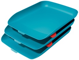 [53582061] BANDEJA SOBREMESA PLASTICO LEITZ COSY SET DE 3 UNIDADES AZUL 274X120X456 MM