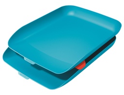 [53581061] BANDEJA SOBREMESA PLASTICO LEITZ COSY SET DE 2 UNIDADES AZUL 274X81X407 MM
