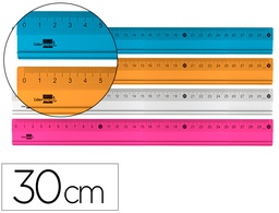 [RG19] REGLA LIDERPAPEL 30 CM ALUMINIO COLORES SURTIDOS