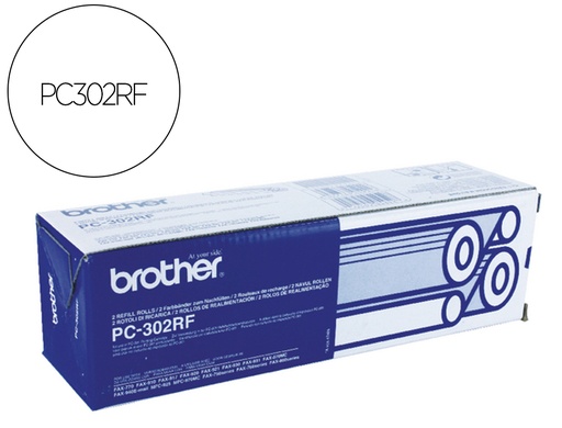 [PC302RF] REPUESTO FAX BROTHER PC302RF DE TRANSFERENCIA TERMICA DURACION 235 PAGINAS PACK DE 2 UNIDADES