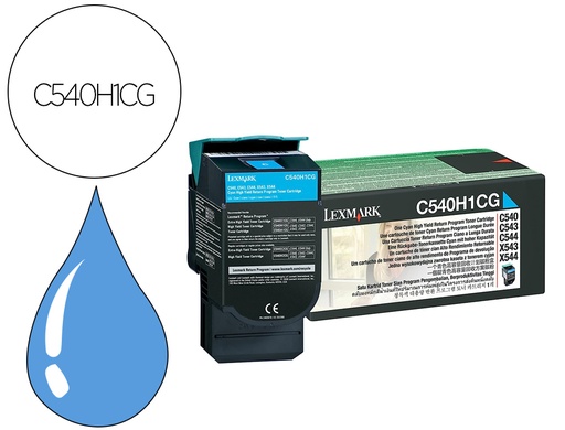 [C540H1CG] TONER LEXMARK LASER C540H1CG C540 / C543 / C544 / X543 / X544 CIAN 2000 PAGINAS