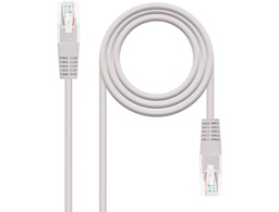 [10.20.0100-L25] CABLE RED NANOCABLE LATIGUILLO RJ45 CATEGORIA 5E UTP AWG24 COLOR GRIS LONGITUD 0,25 M