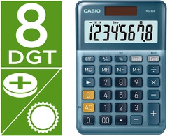 [MS-80E] CALCULADORA CASIO MS-80E SOBREMESA 8 DIGITOS TX +/- TECLA DOBLE CERO COLOR AZUL