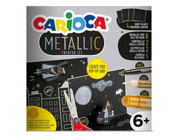 [43165] SET DE DIBUJO CARIOCA METALLIC POP UP CARD CREATOR 3D 17 PIEZAS