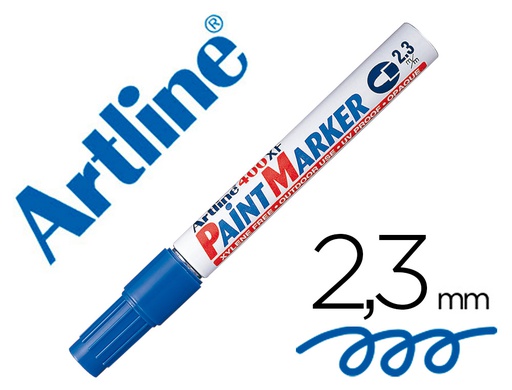 [EK-400 XFA] ROTULADOR ARTLINE MARCADOR PERMANENTE EK-400 XF AZUL -PUNTA REDONDA 2.3 MM -METAL CAUCHO Y PLASTICO