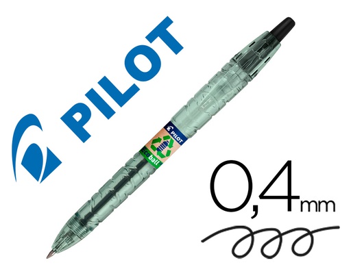 [NEBN] BOLIGRAFO PILOT ECOBALL PLASTICO RECICLADO TINTA ACEITE PUNTA DE BOLA 1 MM COLOR NEGRO