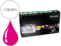 [C736H1MG] TONER LASER LEXMARK C736H1MG MAGENTA 10000 PAGINAS