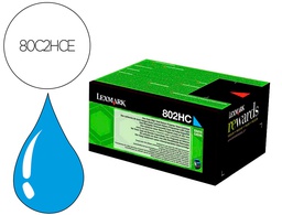 [80C2HCE] TONER LASER LEXMARK 80C2HCE CIAN 3000 PAGINAS