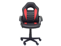 [7219GSP840350RN] SILLA PYC GAMING JUVENIL MOHEDAS REGULABLE EN ALTURA Y BRAZOS FIJOS SIMILPIEL NEGRO/ROJO 1000X550X520 MM