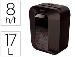 [4300701] DESTRUCTORA DE DOCUMENTOS FELLOWES LX-41 CAPACIDAD 8H SEGURIDAD P4 DESTRUYE GRAPAS CLIPS Y TARJETA PAPELERA 17 L