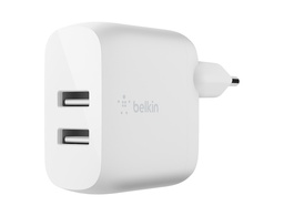[WCB002VFWH] CARGADOR DOMESTICO BELKIN WCB002VFWH DOBLE USB-A BOOST CHARGE 12WX2 COLOR BLANCO